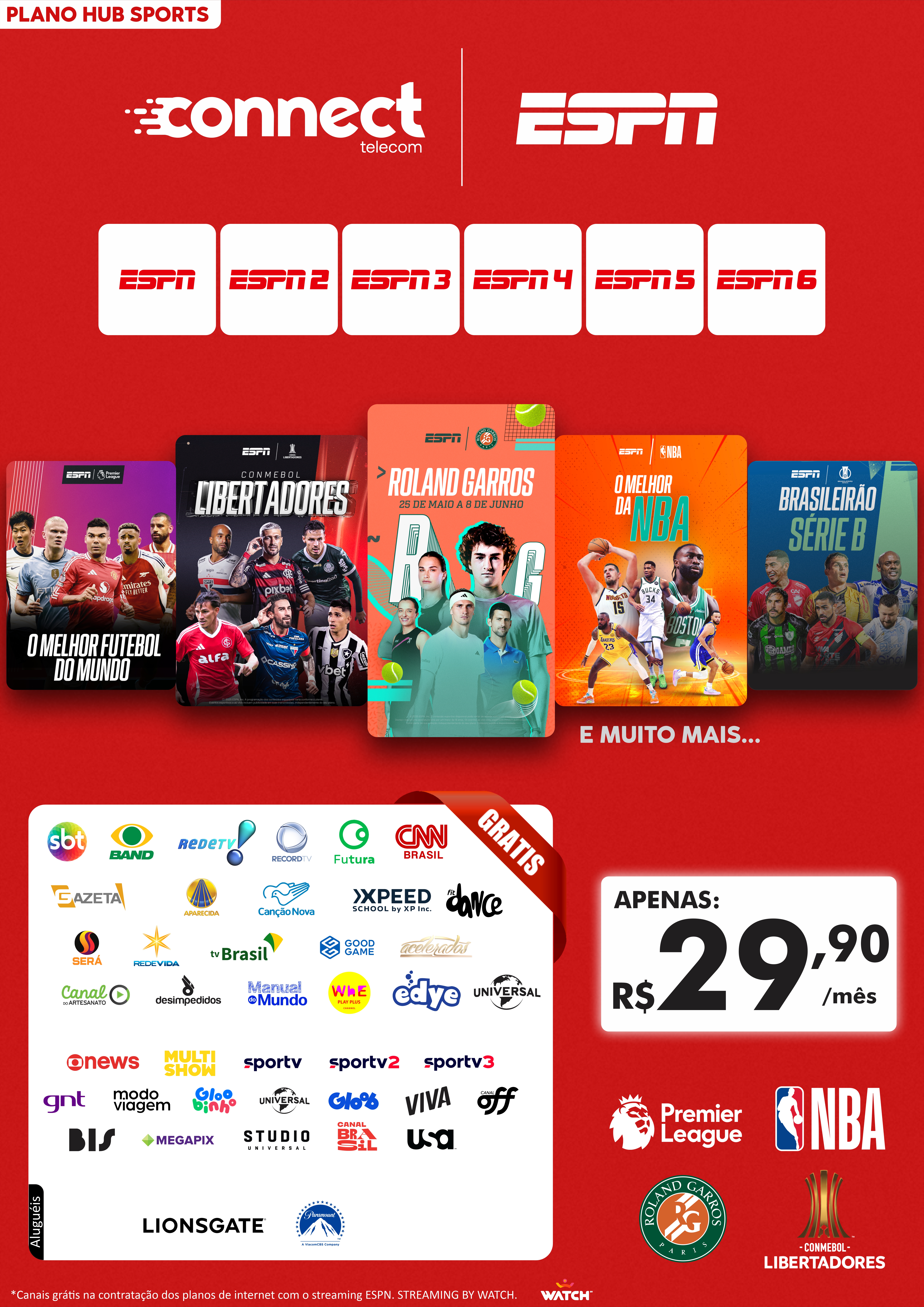 Banner do streaming ESPN