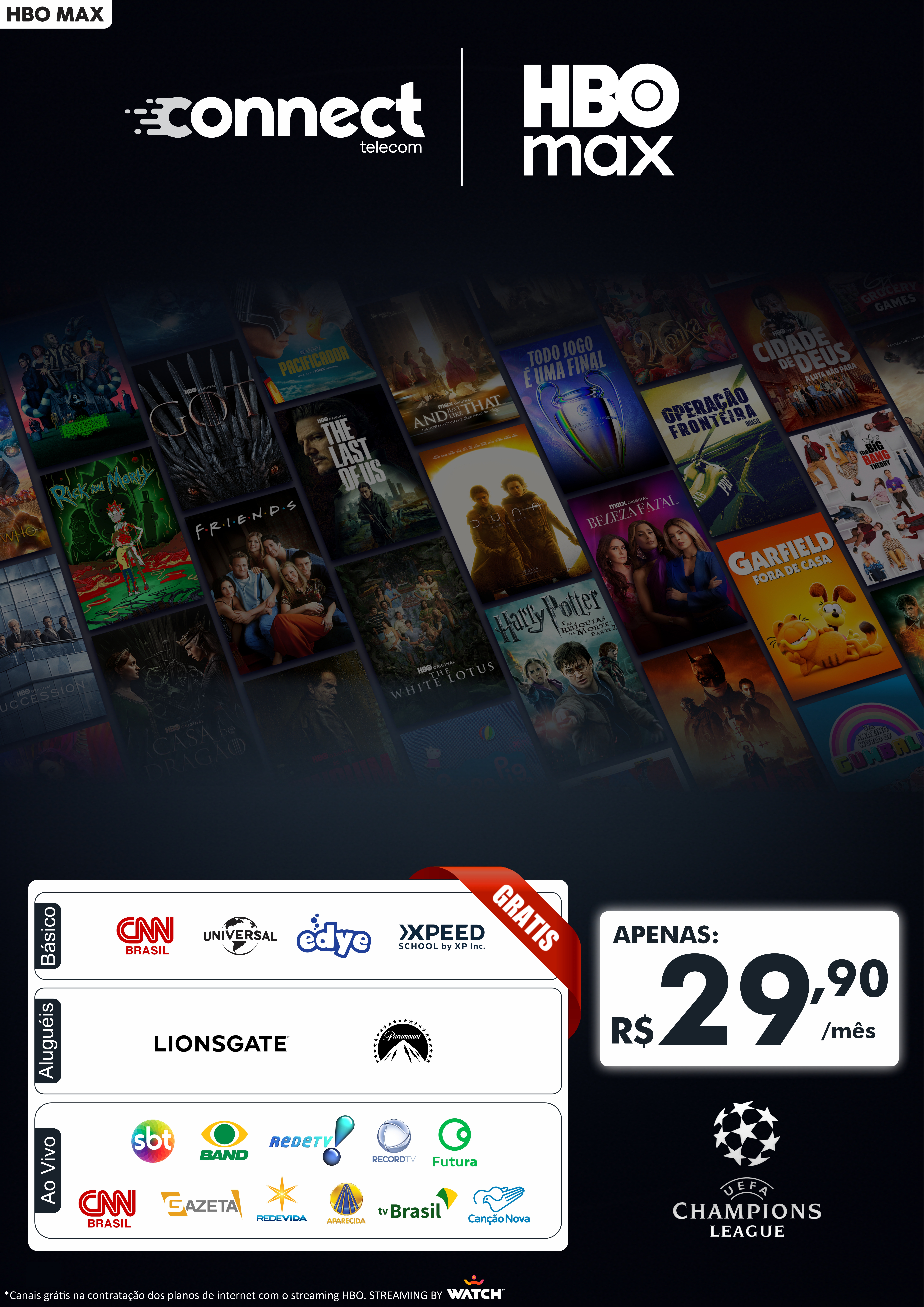 Banner do streaming HBO max