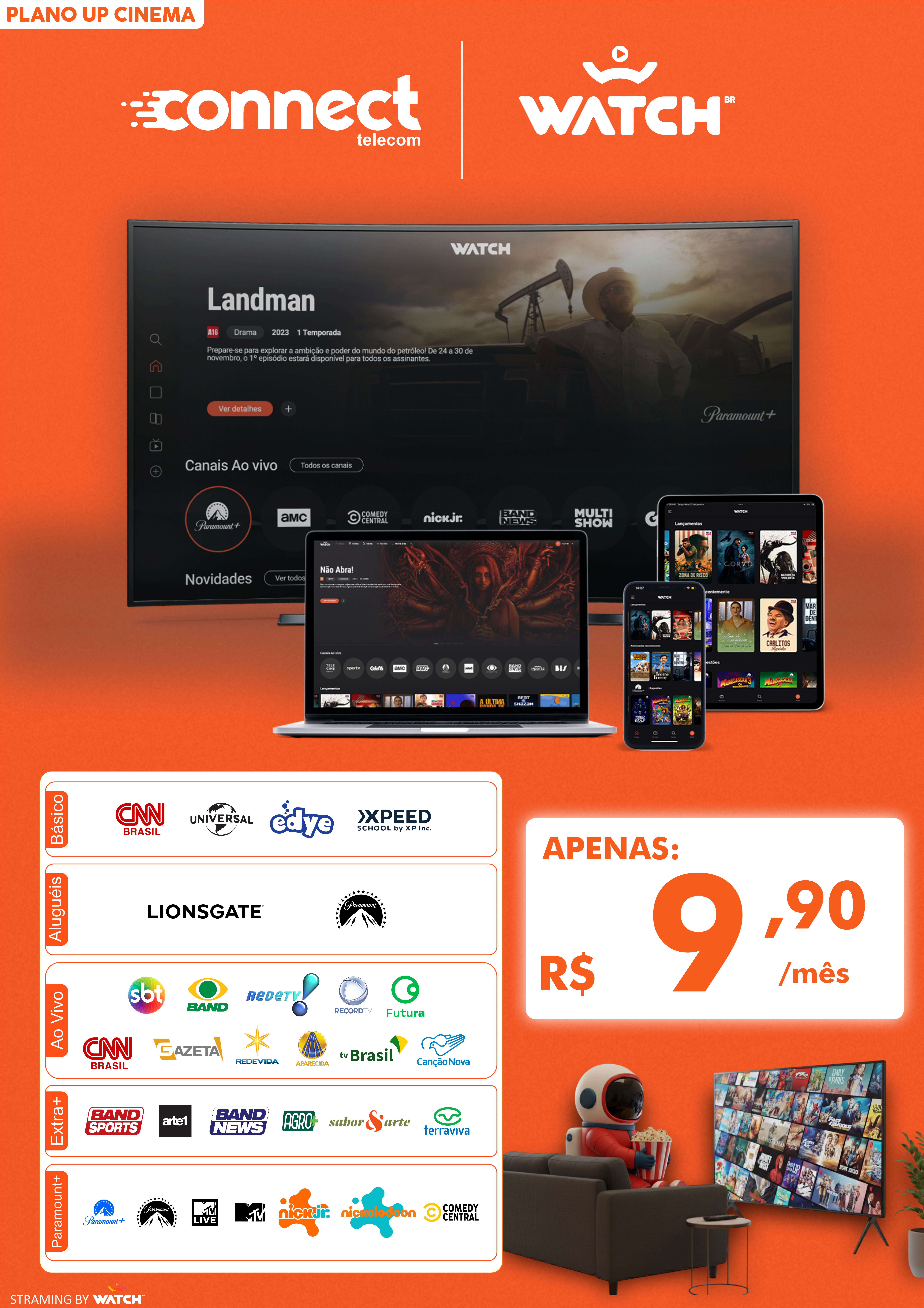 Banner do streaming Watch